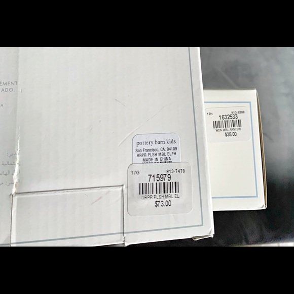 Pottery Barn Kids Plush Mobile Elephants with Wooden Crib Mobile Arm BNIB - Picture 5 of 6